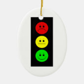 Schwermütiger Stoplight Keramik Ornament (Vorne)