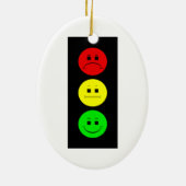 Schwermütiger Stoplight Keramik Ornament (Hinten)