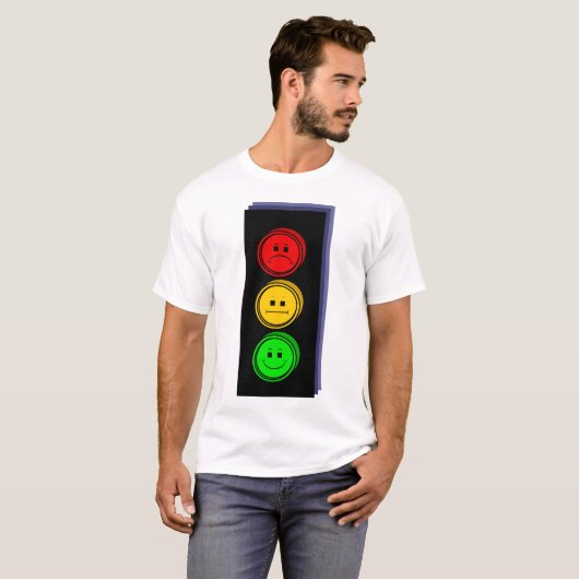 Schwermütiger Stoplight verdrängte T-Shirt (Vorne ganz)