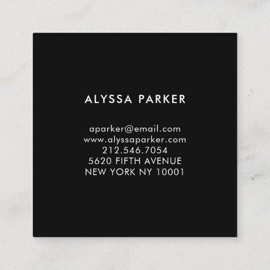 Schwermütiges Aquarell des Hydrangea-| mit Blumen Quadratische Visitenkarte (Rückseite)