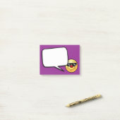 Schwermütiges Gesicht Grumpey Post-it Klebezettel (Auf Schreibtisch)