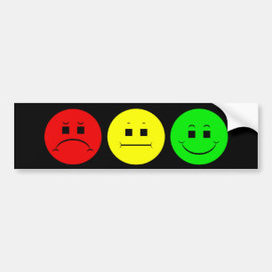 Schwermütiges Stoplight-Trio Autoaufkleber