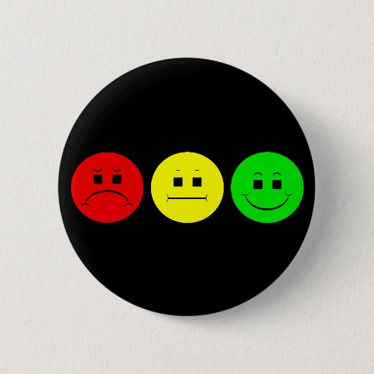 Schwermütiges Stoplight-Trio Button (Vorderseite)