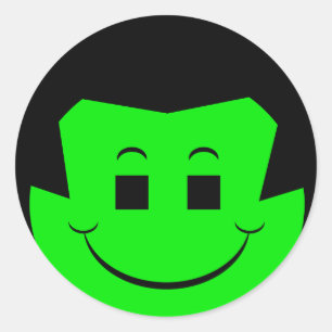 Schwermütiges Stoplight-Trio Gordy Greenfalloon Runder Aufkleber