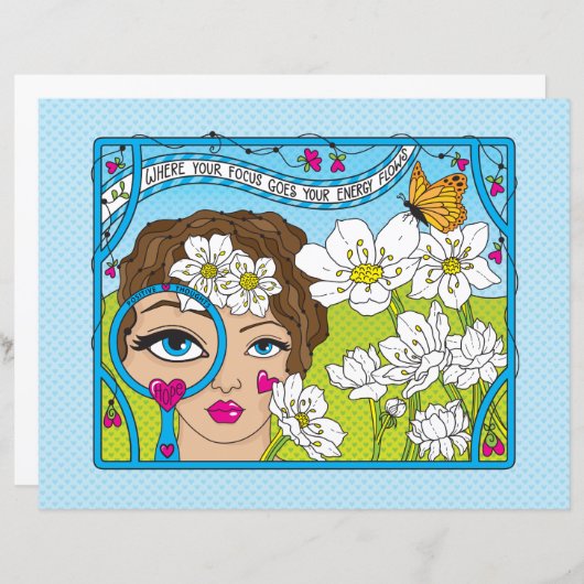 Schwerpunkt auf dem Good_Flat Paper Sheet 11" x 8, (Vorne/Hinten)