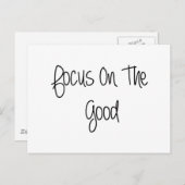 Schwerpunkt auf dem guten Zitat Postkarte (Vorne/Hinten)