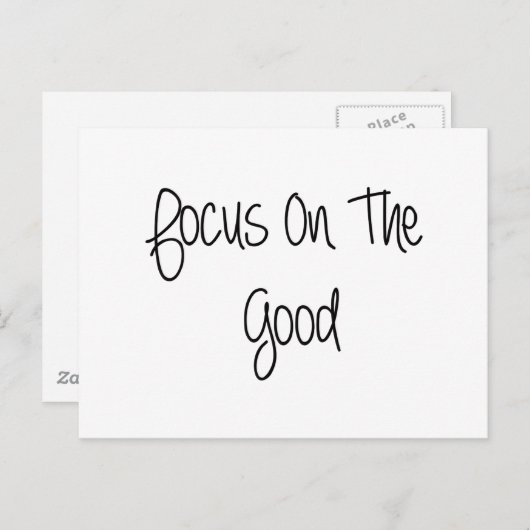 Schwerpunkt auf dem guten Zitat Postkarte (Vorne/Hinten)