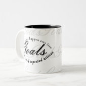 Schwerpunkt auf dem Ziel Zweifarbige Tasse (Vorderseite Links)