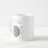 Schwerpunkt auf einem Ziel - Motivierend Tasse (Vorderseite Links)