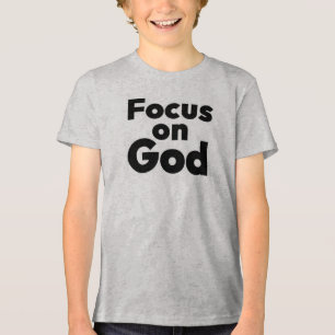 Schwerpunkt auf Gott - Inspirationsanpassbarer T - Tri-Blend Shirt