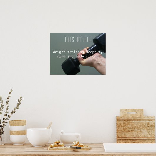 Schwerpunkt Gewichtsbildung Poster (Küche)