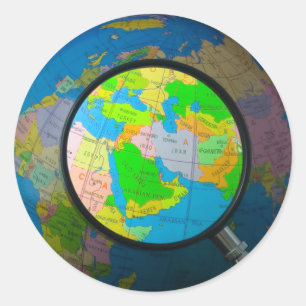 Schwerpunkt Naher Osten Runder Aufkleber