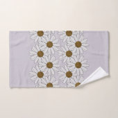 Schwerpunkt White Daisies auf blassrosa Hintergrun Badhandtuch Set (Handtuch)