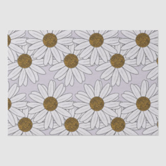 Schwerpunkt White Daisies auf blassrosa Hintergrun Seidenpapier