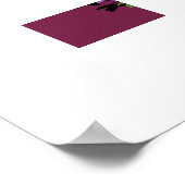 Schwert & Clematis – Mittelalterliche Blumenklinge Poster (Ecke)