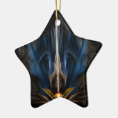 Schwert der Fraktal Kunst Keramik Ornament (Links)