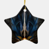 Schwert der Fraktal Kunst Keramik Ornament (Hinten)