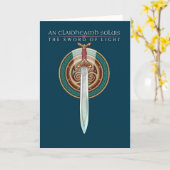 Schwert der Grußkarte Karte (Gelbe Blume)