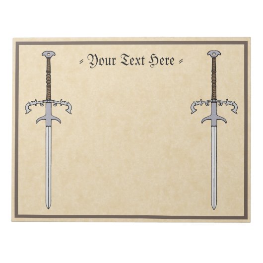Schwert des 16. Jahrhunderts Notizblock (Vorderseite)