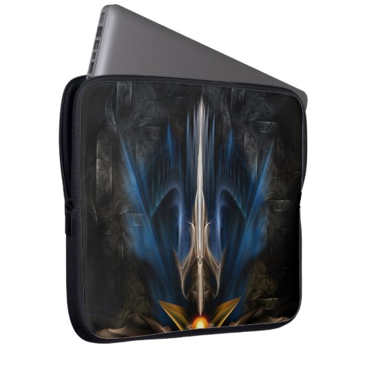 Schwert des Fraktals Art Laptop-Sieb Laptopschutzhülle (Vorne Rechts)