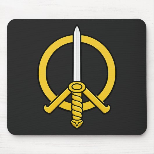 Schwert des Friedens Emblem - Mittelalterliches Fr Mousepad (Vorne)