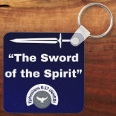Schwert des Geistes - Metall-Schlüsselanhänger Schlüsselanhänger (Rückseite)