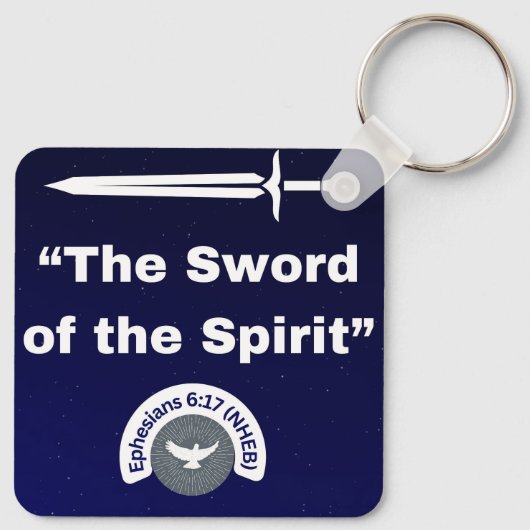 Schwert des Geistes - Metall-Schlüsselanhänger Schlüsselanhänger (Rückseite)