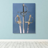 Schwert des Infanterieoffiziers Leinwanddruck (Insitu (Holzboden))