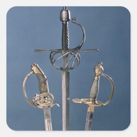 Schwert des Infanterieoffiziers Quadratischer Aufkleber (Vorderseite)