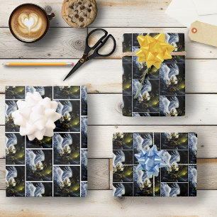 Schwert des wilden Fantasy-Krieger-Engels Geschenkpapier Set