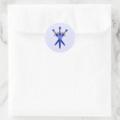 Schwert-Fantasy-Aufkleber Runder Aufkleber (Tasche)