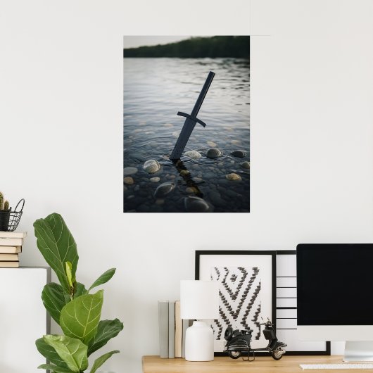 Schwert im See Poster (Heimbüro)