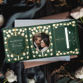 Schwert & Schild Mittelalterliche Fantasie Hochzei Dreifach Gefaltete Einladung