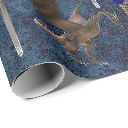 Schwert und Drache Geschenkpapier (Rolleneckpunkt)