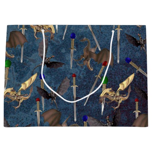 Schwert und Drache Große Geschenktüte (Vorderseite)