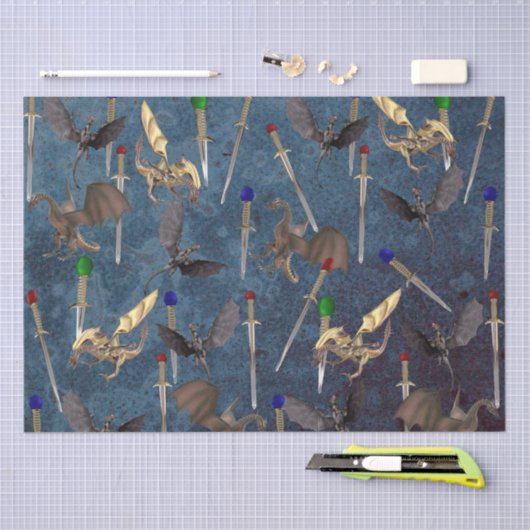 Schwert und Drache Seidenpapier (Handwerk)