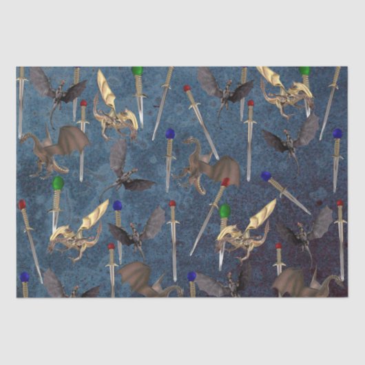 Schwert und Drache Seidenpapier (Vorderseite)