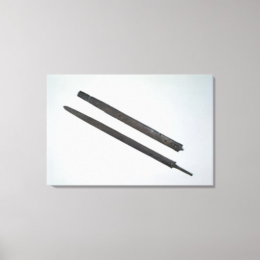 Schwert und Mantel aus La Tene, Schweiz Leinwanddruck (Vorderseite)