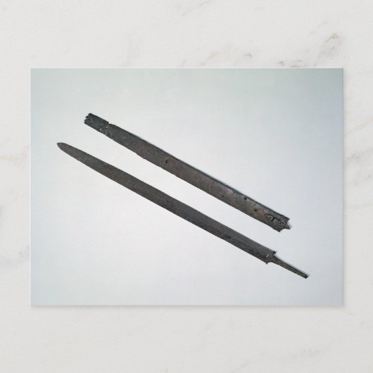 Schwert und Mantel aus La Tene, Schweiz Postkarte (Vorderseite)