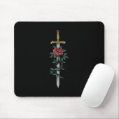 Schwert und Rose Mousepad (Mit Mouse)