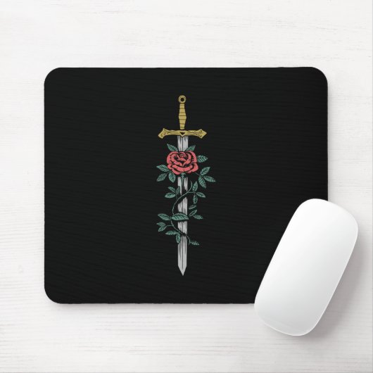 Schwert und Rose Mousepad (Mit Mouse)