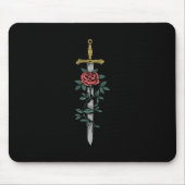 Schwert und Rose Mousepad (Vorne)