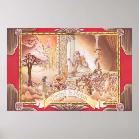 Schwert und Rose Poster (Vorne)