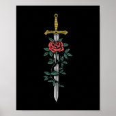 Schwert und Rose Poster (Vorne)