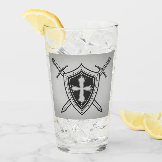 Schwert und Schild Glas (Vorderseite Ice)