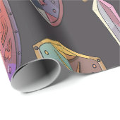 Schwert- und Schildkrötenpapier für das Mittelalte Geschenkpapier (Rolleneckpunkt)