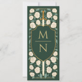 Schwert- und Schildmittelalterliche Fantasie Save Einladung (Rückseite)