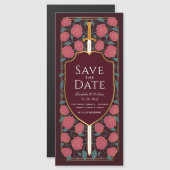 Schwert- und Schildmittelalterliche Fantasie Save  Magneteinladung (Vorne/Hinten)