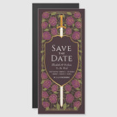 Schwert- und Schildmittelalterliche Fantasie Save Magneteinladung (Vorne/Hinten)