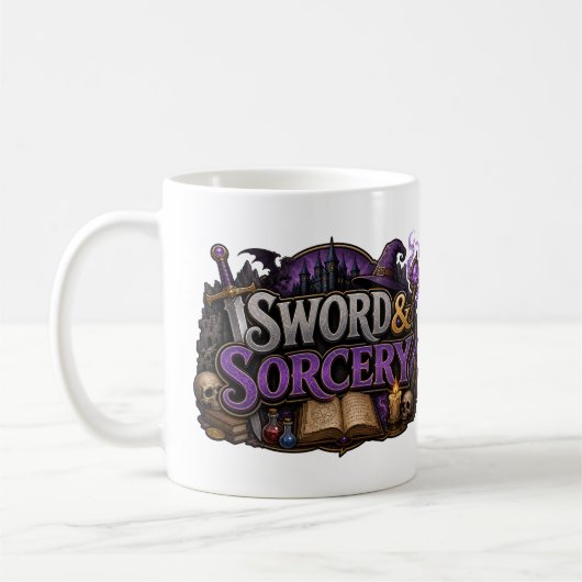 Schwert-und-Sorcery-Fiktion Kaffeetasse (Links)